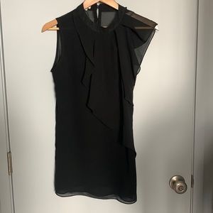 **Vertigo Paris** Black ruffled asymmetrical blouse